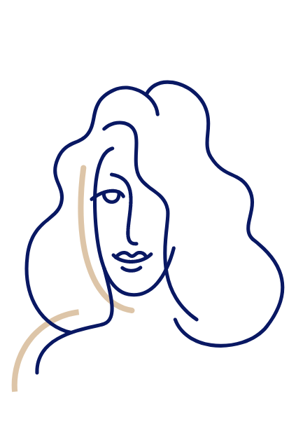 Animated woman with long hair